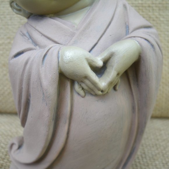 Standing Buddhist Monk Resin Figurine - Picture 12 of 16